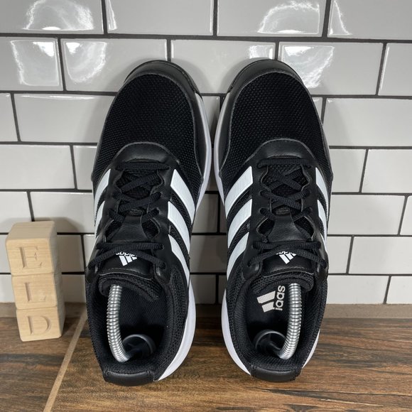 adidas Tech Response 2.0 Mens Sz 8.5 Golf Shoes Black White Spiked Sneakers